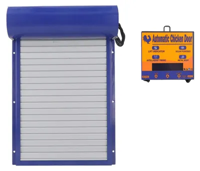 Produktbild von Automatische Kippenhokdeur mit Timer und Handmodus - Blau - Aluminium