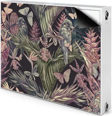 Produktbild von Magnet Heizkörperverkleidung Heizkörper-Abdeckung Heizung Heizkörper 90x60 cm  - Vögel, ich, Blätter