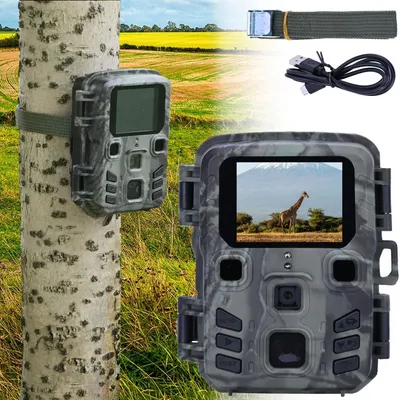 Produktbild von Kompakte Wildkamera, Full HD, PIR Bewegungssensor, Nachtsicht mit IR LEDs, IPX5, 180g leicht, Farbdisplay, für eine diskrete Tierbeobachtung