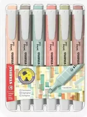 Zdjęcie produktu dla STABILO swing cool NatureCOLORS, 6 szt., Wielobarwny, 3 lat(a), Końcówka ścięta, Wielobarwny, 1 mm