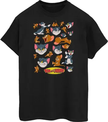 Produktbild von Tom And Jerry - "Many Faces" T-Shirt für Damen BI51909 (4XL) (Schwarz)