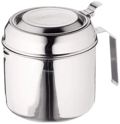 Fettpfanne für Fleisch, Edelstahl, 3/4 l, silberfarben