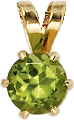 Produktbild von Anhänger mit Peridot grün & 585 Gold Gelbgold Halsschmuck Damen