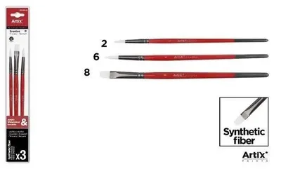 Obrázek produktu pro Měkké syntetické štětce, 3 ks – Artix