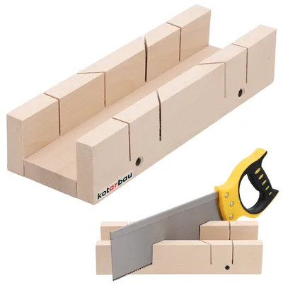 Produktbild von KOTARBAU® Schneidlade 300x60x100 mm Gehrungslade Sägelade zum Schneiden von Leisten Brettern