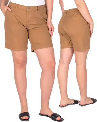 Produktbild von FIRI Damen Shorts Bermuda Mode Baumwollshorts, braun, 40 L