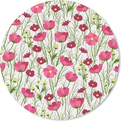 Produktbild von MuchoWow® Mauspad Mousepad Blumen - Gras - Mohn 40x40 cm - Mousepads - Maus Mat - Pad - Mausunterlage - Schreibtisch Accessoires