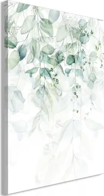 Produktbild von Italienischer Leinwand Leinwandbild - Gentle Touch of Nature (1 Part) Vertical 40x60 cm Blätter b-C-0615-b-a