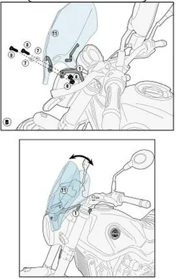 Image de Support de pare-brise KAPPA pour Benelli Leoncino 500 (2017-2018)