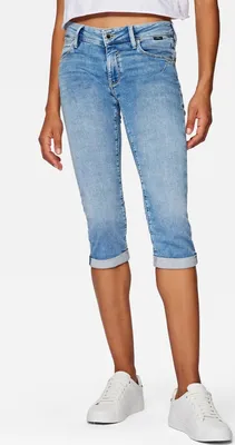 Produktbild von Mavi Damen Alma Jeans Capri Short Bermuda Sommerhose Hose 27W 29W 30W y Grösse 27 Farbe blau