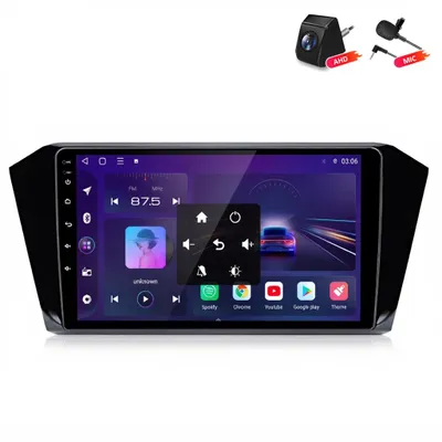 Obrázek produktu pro Android autorádio pro VW Passat B8 (2015-2020) s 10palcovým displejem, bezdrátovým CarPlay a Android Auto, 8jádrovým procesorem, 6+128 GB, 4G LTE, GPS navigací, kamerou pro couvání a mikrofonem