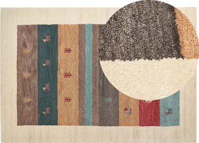 Zdjęcie produktu dla BELIANI Dywan wielokolorowy wełniany 160 x 230 cm tradycyjny styl wzór etniczny