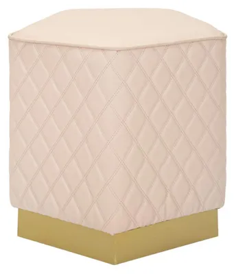 Produktbild von Pouf Softy aus cremefarbenem Samt — 45×45×45 cm