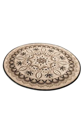 Obrázok produktu pre Mijolnir, Mandal Djt - Beige, Kúpeľňové rohože, Viacfarebné, Polyester, 100 x 100 cm