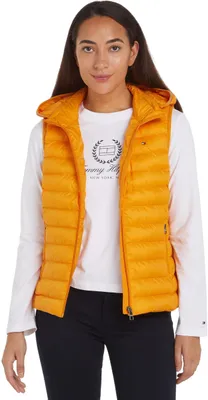 Produktbild von Tommy Hilfiger Damen Weste Padded Global Stripe Steppweste, Orange (Rich Ochre),