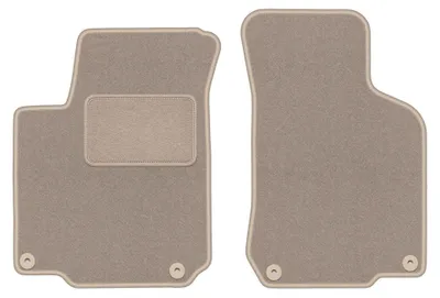 Produktbild von Velours-Fußmatten Vorne für Volkswagen New Beetle 1997-2020 (Coupé/Cabrio) – 2-tlg, Beige, passgenau – Wielganizator LUX