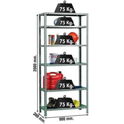Produktbild von Metallregal ADVANTAGE 6/300 CINZA