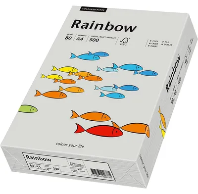 Zdjęcie produktu dla Papier do kopiowania Papyrus Rainbow szary DIN A4 80g 500 arkuszy