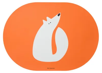 Produktbild von Asa Tischset Oval Buddies Fuchs Orange (46x33 cm)