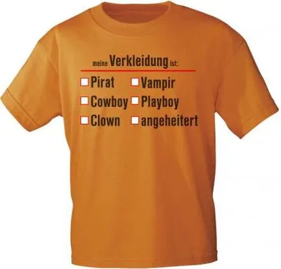 Produktbild von T-SHIRT uni mit Aufdruck - Meine Verkleidung ist - 12692 - Gr. S - XXL Größe - L
