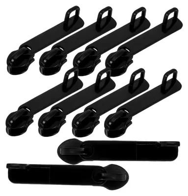 Produktbild von 10 Stück Reißverschluss-Schieber aus robustem Nylon mit abnehmbarem Reißverschlussanhänger für Gepäck, Koffer und Rucksäcke, Reißverschluss-Reparaturset für Reisen