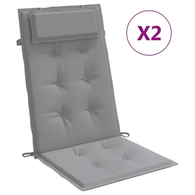 Immagine prodotto di vidaXL Cuscini per schienale alto 2 pezzi. Tessuto Oxford grigio