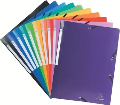 Immagine prodotto di Exacompta 55800E cartella raccoglitore 3 alette elastico PP 400µ A4 assortita coprente
