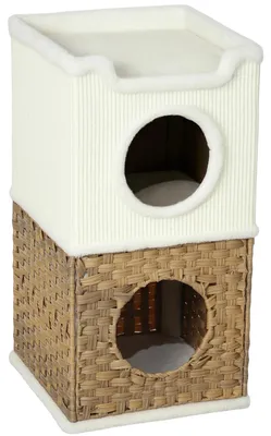 Produktbild von Katzenbaum, drei Etagen, gemütliche Versteckmöglichkeiten, WEISS
