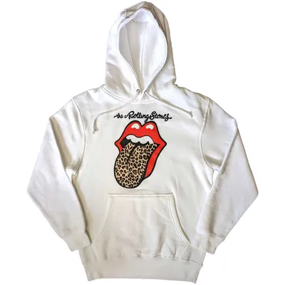 Obrázok produktu pre The Rolling Stones Leopard Tongue White M Mikina