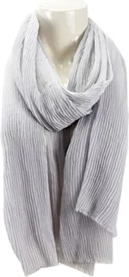 Produktbild von Damenschal Sommer » leichter Damen Faltenschal » Sommerschal 180 x 95 cm » weich & dünn: Grau Farbe: Grau