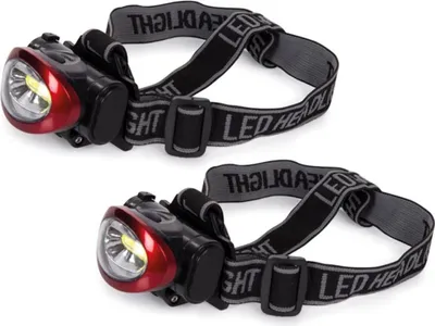Produktbild von Paar-Set 3W LED Stirnlampen Kopflampen hell für Wandern, Trekking, Camping, Jagd