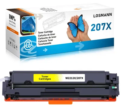 Immagine prodotto di LOSMANN 207X W2212X, toner compatibile con chip, per HP 207X 207A W2212A, ricambio per HP Color LaserJet Pro MFP M283fdw M255dw M282nw M283fdn M255nw (giallo)