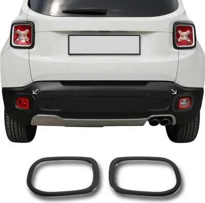 Image de Cadres de Réflecteurs Arrière pour Jeep Renegade 2014-2024 acier inox Brossé 2x