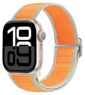 Immagine prodotto di Per Apple Watch Series 11 10 42mm / 9 8 7 41 / 6 SE 5 4 40mm Cinturino in nylon elasticizzato arancione