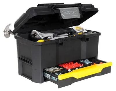Immagine prodotto di Cassetta portautensili lucchettabile con doppio scomparto e cassetto organizer STANLEY 1-70-316