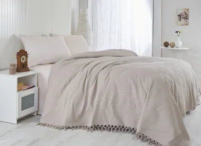 Produktbild von L'Essentiel Linge de Maison, 116 - Brown, Doppeltes Piqué, Braun, 220 x 240 cm