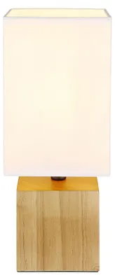 Produktbild von LED Tischleuchte, Holz natur, Textil weiß, H 30 cm