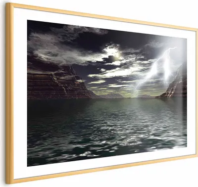 Produktbild von Posterpapier Poster - Storm Over the Lake 42x29.7 cm Landschaften c-B-0469-ao-a