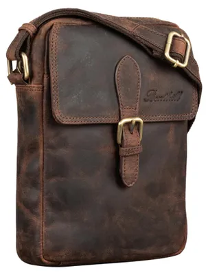 Produktbild von Benthill Umhängetasche aus Echtleder - Herren Damen Wandertasche aus Rindsleder - Partytasche