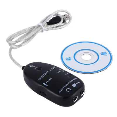 Zdjęcie produktu dla Kabel interfejsu USB do gitary – adapter audio do nagrywania na komputerze PC