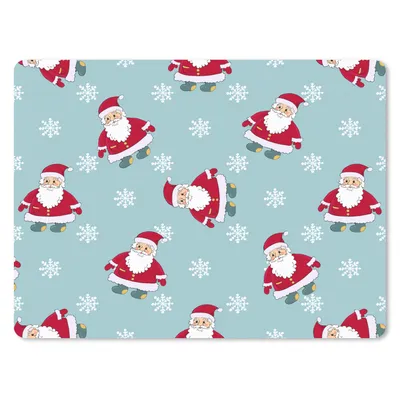 Produktbild von MuchoWow® Mauspad Mousepad Weihnachtsmann - Schneeflocke - Schnittmuster - Weihnachten 23x19 cm - Mousepads - Maus Mat - Pad - Mausunterlage - Schreibtischunterlage - Mauspad