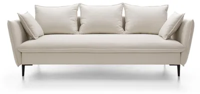 Produktbild von Sofa SOLE mit Schlaffunktion, Schlafsofa, Wohnzimmersofa, Couch, Soffa, Bettsofa, Geflochtener Stoff – Creme MEGAN 351