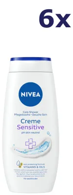 Produktbild von 6x Nivea douchegel 250ml Creme Sensitive