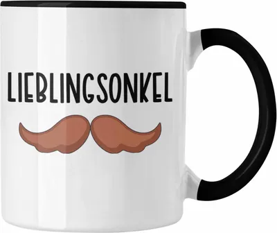 Produktbild von Trendation - Bester Onkel Ever Tasse Geschenk Geburtstag Weihnachten Lustig Geschenkideen von Nichte Lieblingsonkel (Schwarz)