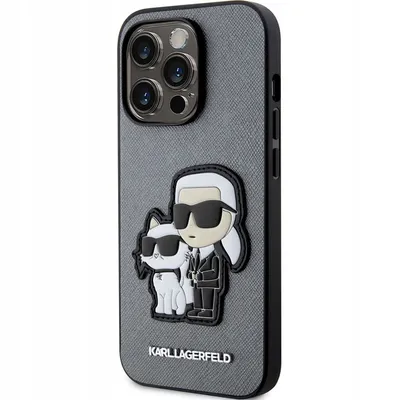 Immagine prodotto di Karl Lagerfeld Klhcp14Lsankcpg Iphone 14Pro 6.1 Hardcase Srebrny/Silver Saffiano Karl & Choupette