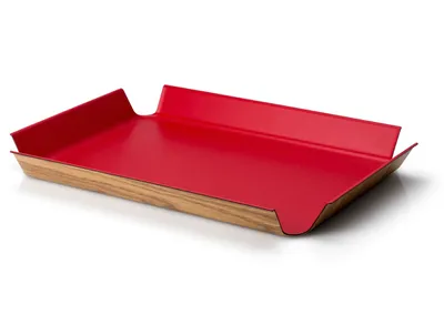 Immagine prodotto di CONTINENTA vassoio da portata antiscivolo rosso rettangolare 45 x 34 cm 2901