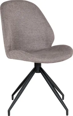 Image de MonteCarlo chaise de salle à manger pied pivotant marron clair.
