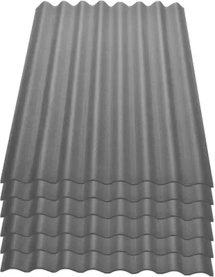 Produktbild von Onduline Easyline Dachplatte Wandplatte Bitumenwellplatten Wellplatte 6x0,76m²  - grau