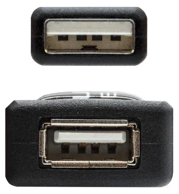 Produktbild von Nanocable 10.01.0213, 15 m, USB A, USB A, USB 2.0, Männlich/Weiblich, Schwarz