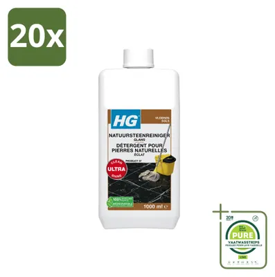 Produktbild von 20 x HG Natursteinreiniger Glanz - 1 L - Großpackung - 20 Stücke